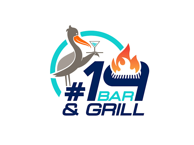 make a bar and grill logo with satisfaction guarantee