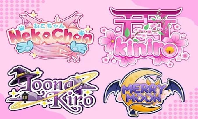 Design a customized vtuber lo,go design, streamer vtuber logo for ...