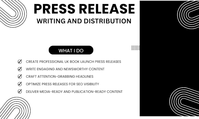 create UK press release book launch press release