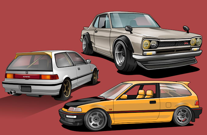 make vector car illustration