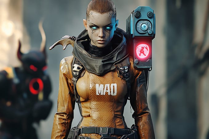 create fantasy, sci fi, character with hyperrealistic style