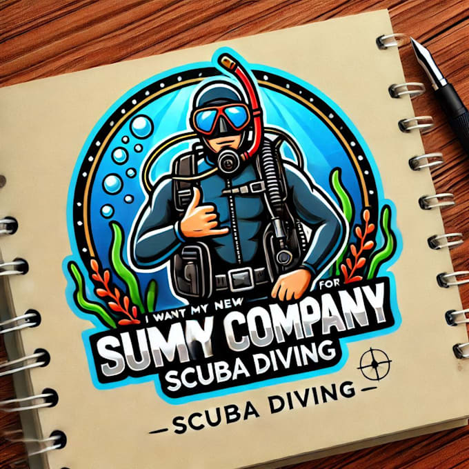 do make scuba diving mascot logo design with unlimited review