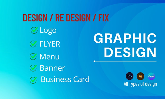 do graphic design and redesign or fix