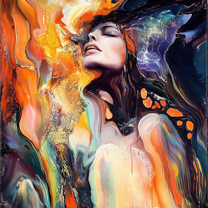 draw a digital abstract art illustration