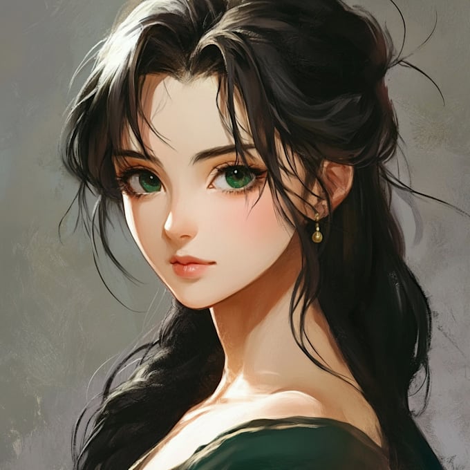 create anime character and portrait