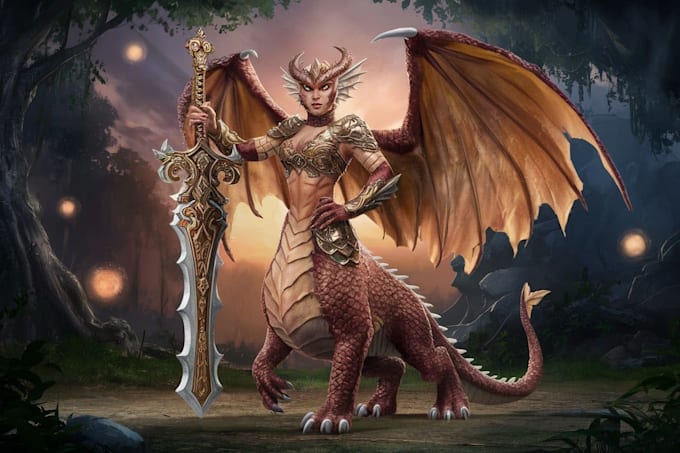 illustrate fantasy art creatures and characters
