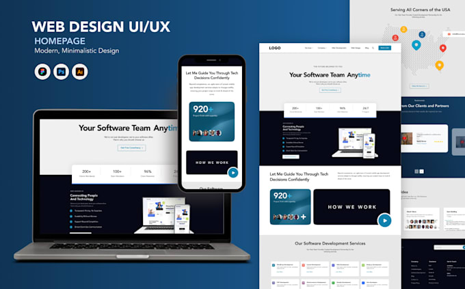 design responsive and eye catchy home page design in 24 hour