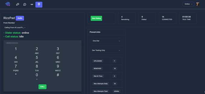 build a dialler in go high level