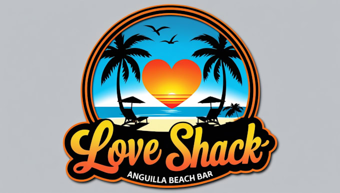 design beach landscape and lawncare logo