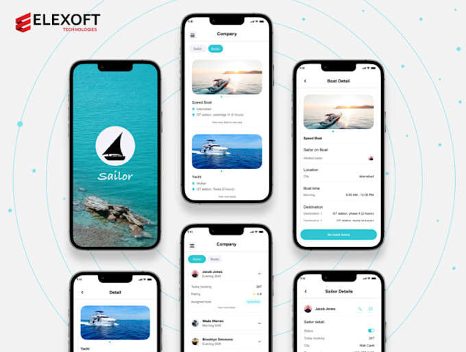 build ship booking app water taxi booking yacht renting app water transportation