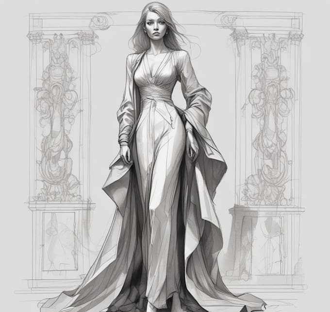 draw a fashion illustration or sketch