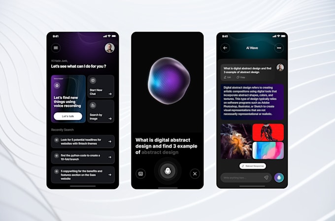 create a stunning chatbot design with 3d assistant