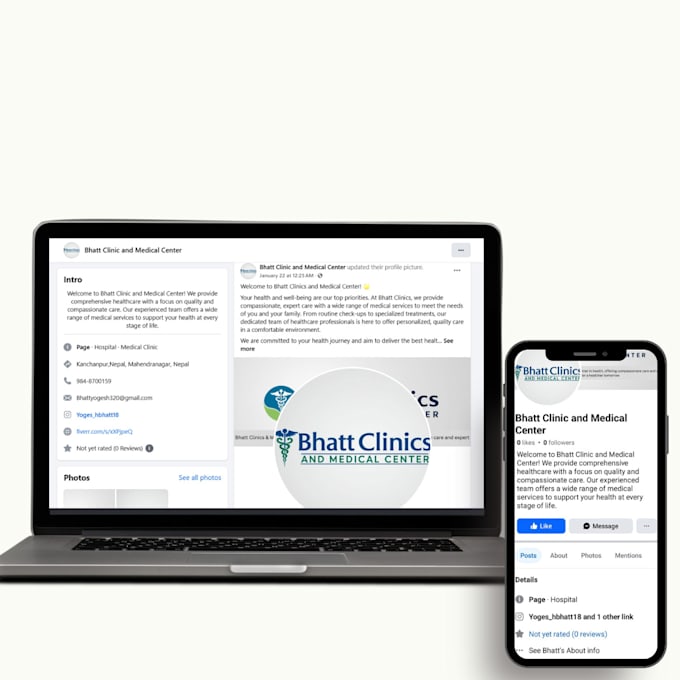 create professional facebook page, optimize it and setup social media page