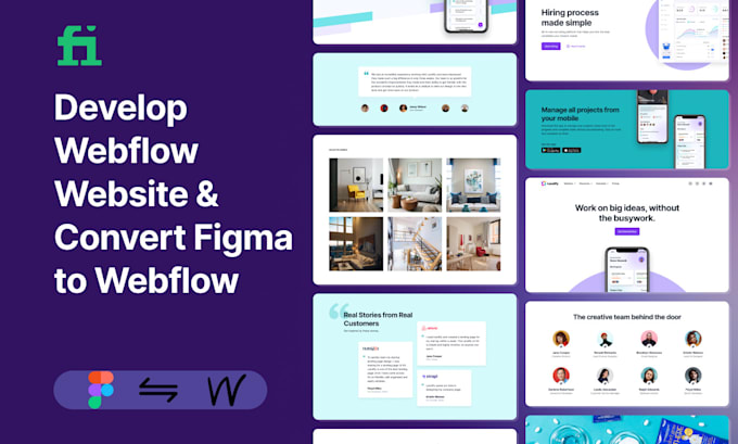 convert figma to webflow website with animations