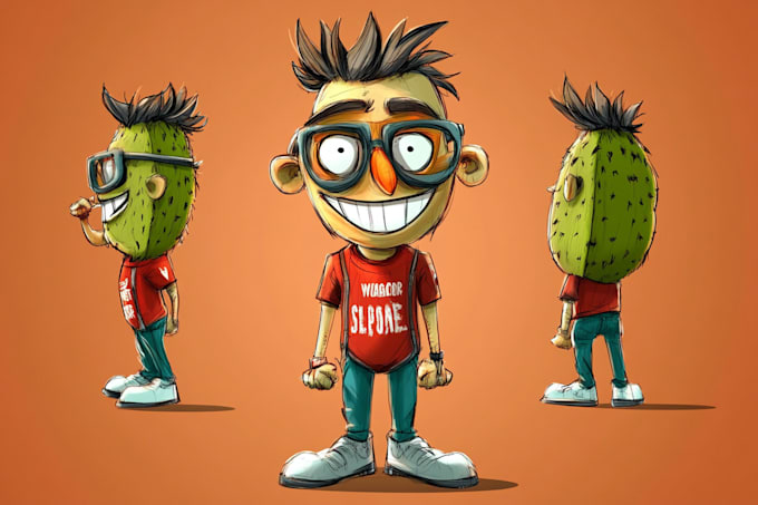 make a cartoon character design