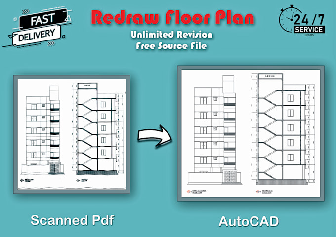 redraw floor plan in autocad quickly and accurately