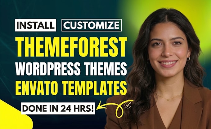 install and customize themeforest, envato  template and install wordpress theme