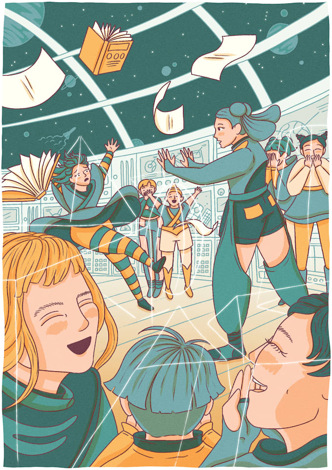 draw fantasy children illustration