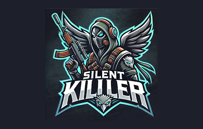 create amazing silent killer mascot logo with any file format