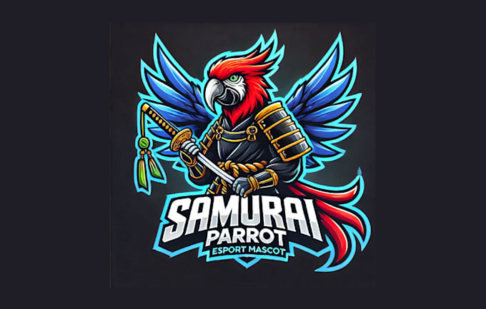 make amazing samurai parrot mascot logo with any file format