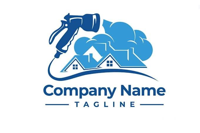design super home cleaning and pressure washing logo