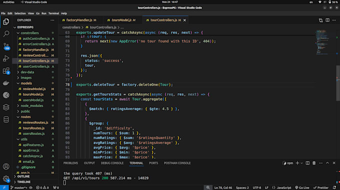develop backend systems and rest apis with expressjs and mongodb