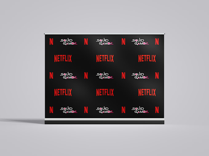 design step and repeat backdrop banner for your exhibitions