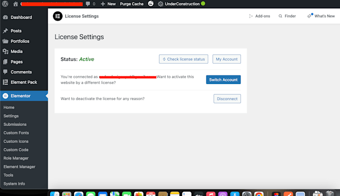 install and activate elementor pro agency license
