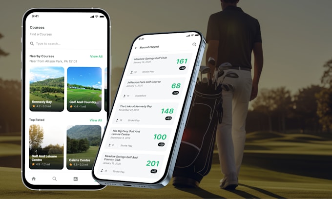 develop a custom golf tracking and scoring app like golfshot