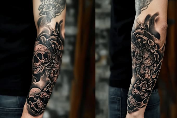 do custom tattoo design in realistic style