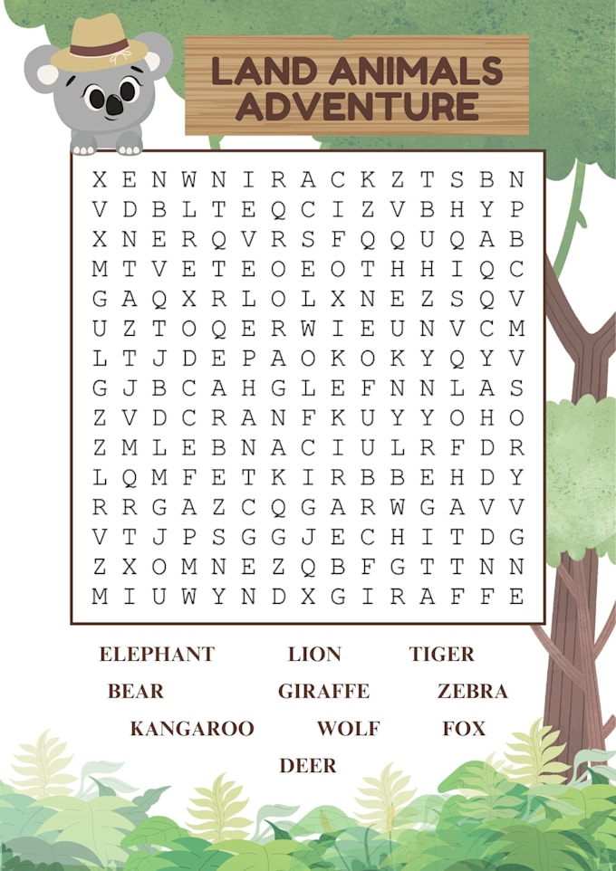 Create custom word search puzzle sheets for all ages by atetinn fiverr