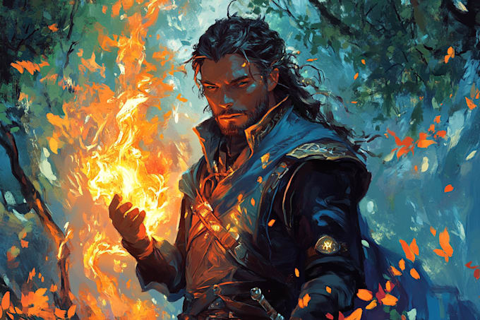 create a dnd character art and dnd character art