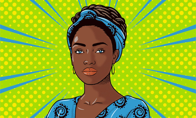 draw comic pop art portrait