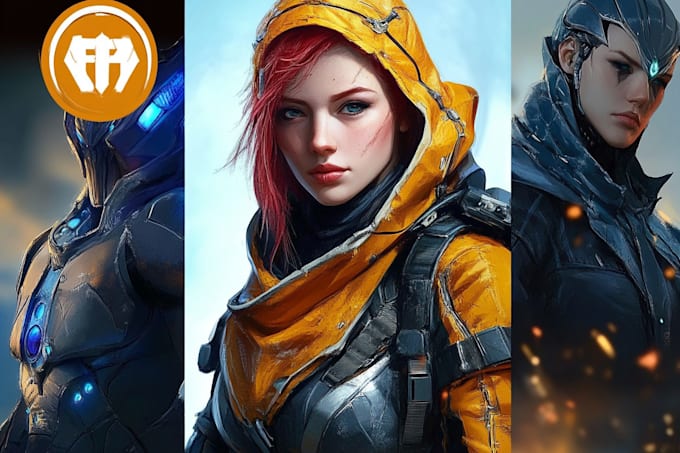 illustrate sci fi and 2d character concept art