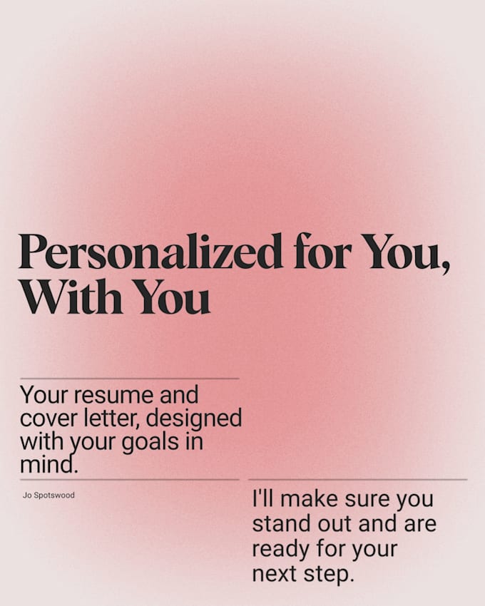 thoughtfully rewrite your resume, linkedin, or cover letter