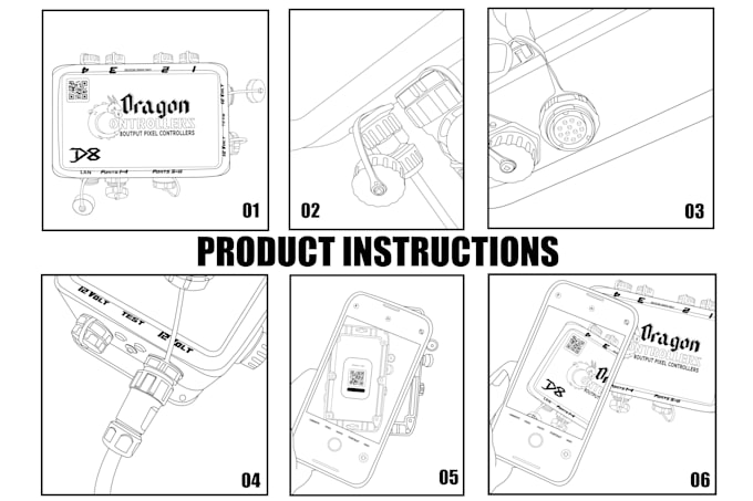 Draw manual product instructions and line art illustrations by ...