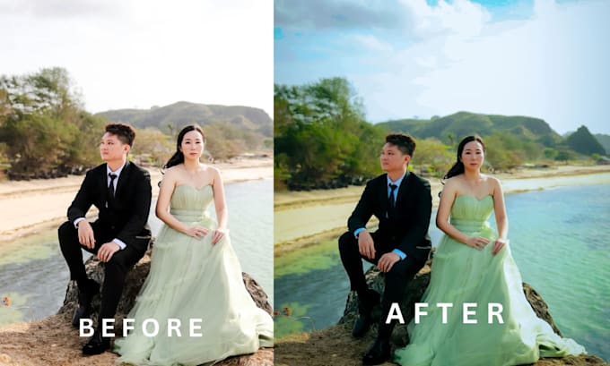 professionally color grade and enhance photos in lightroom