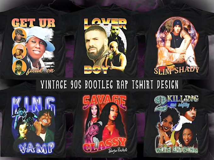 make a modern bootleg t shirt or any graphics design