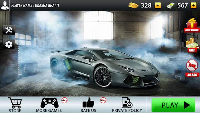 create mobile game ui, 2d game assets, and logo design