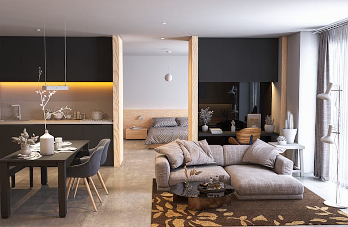 do interior design and 3d rendering your commercial space