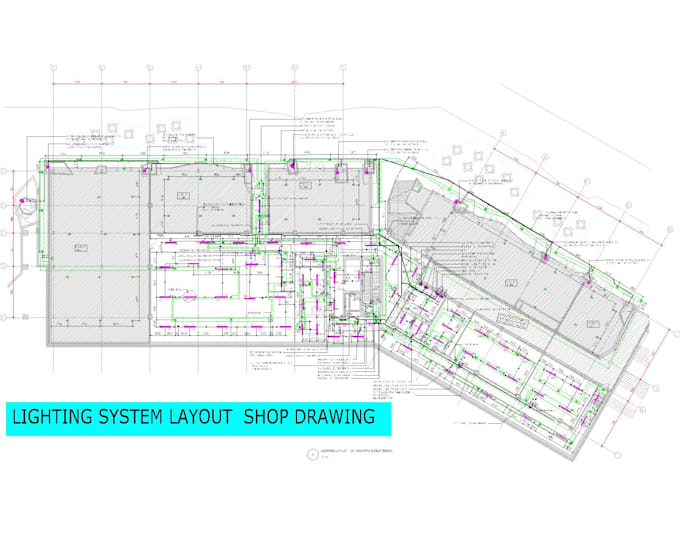 create electrical and low current shop drawing for all systems