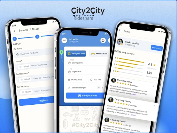 create a taxi booking app, uber app, lyft app