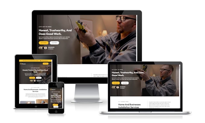 design contractor, construction, roofing, plumbing websites
