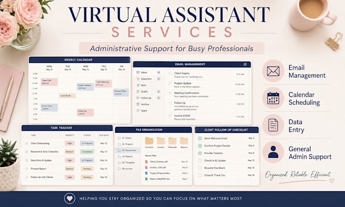 be your virtual assistant for admin support and data entry