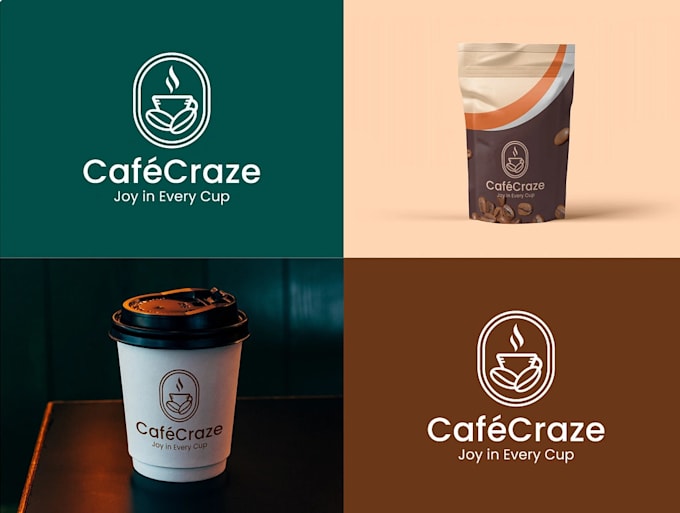 create a professional cafe coffee shop logo design