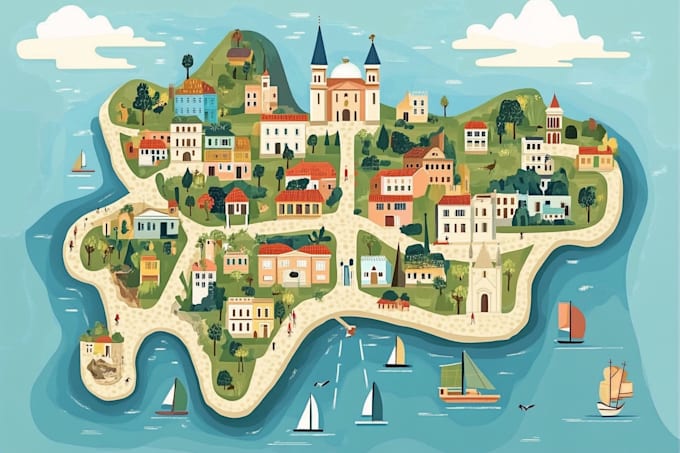 map illustration vector illustration vector map