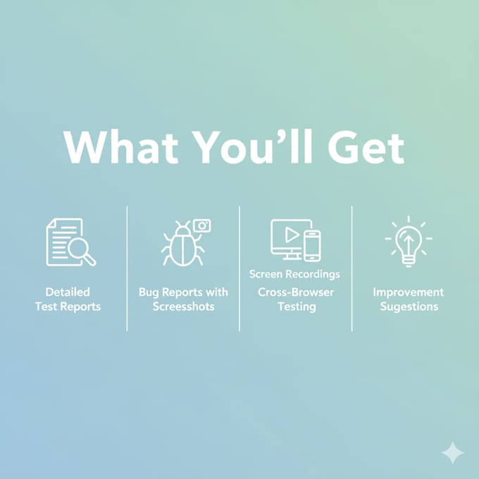 perform manual testing with detailed bug reports for websites and mobile app