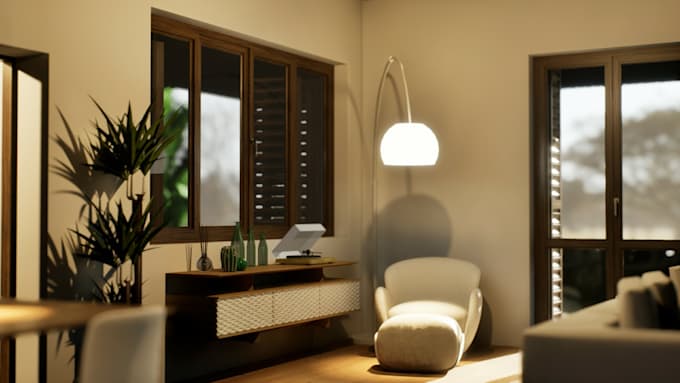 create realistic 3d rendering of your architecture project