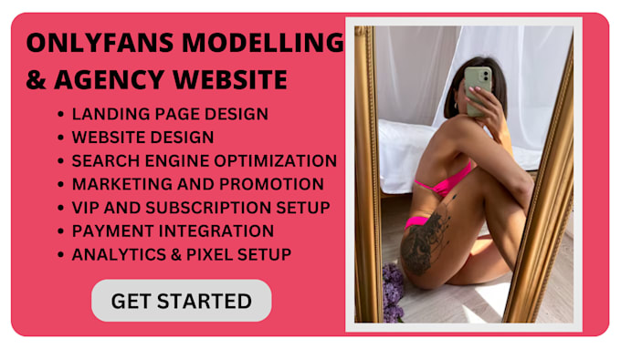 design onlyfans modelling website onlyfans agency website onlyfan landing page
