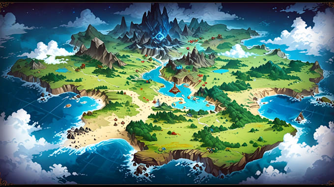 create a high quality fantasy map